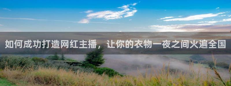雨燕足球直播平台：如何成功打造网红主播，让你的衣物一夜之间火遍全国